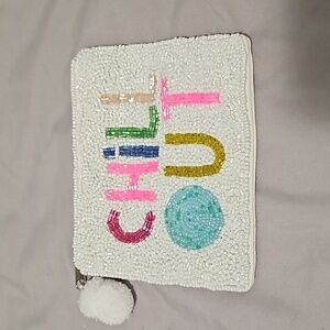 Beaded coin purse/card holder.